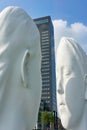 Fountain Love by Jaume Plensa in Leeuwarden Royalty Free Stock Photo